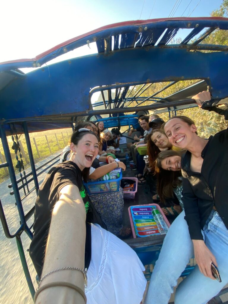 Volunteers in the TukTuk
